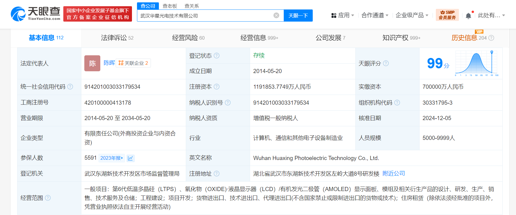 武汉华星光电减资至119亿 武汉华星光电减资40亿