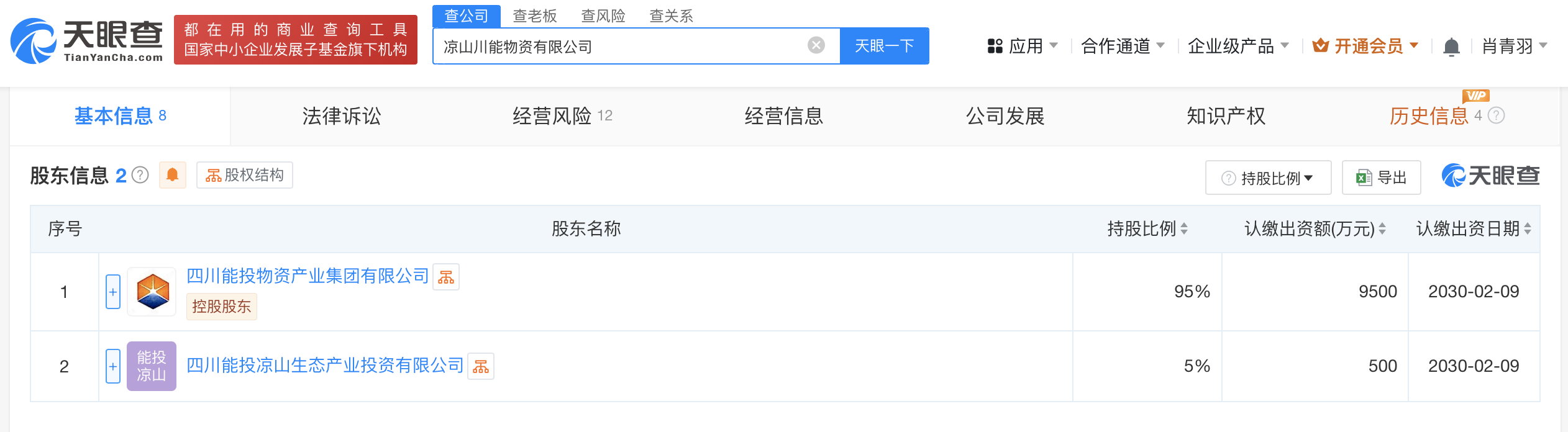 四川能投在凉山成立川能物资公司 注册资本1亿